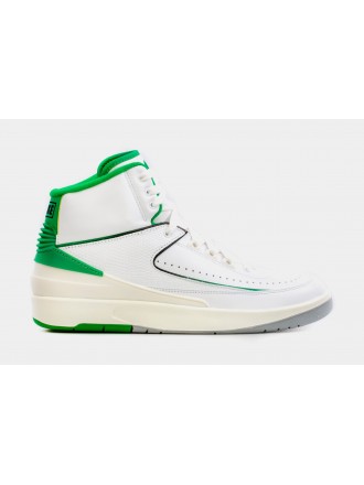 Air Jordan 2 Retro Lucky Verde Mens Lifestyle Zapatos (Blanco / Verde) Envío gratuito