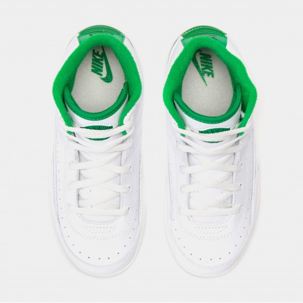Air Jordan 2 Retro Lucky Verde Preescolar Lifestyle Zapatos (Blanco / Verde) Envío gratuito