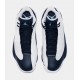 Air Jordan 13 Retro Obsidiana Mens Lifestyle Shoe (White/Obsidian/Dark Powder Blue)
