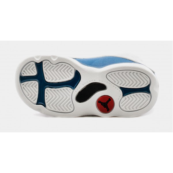 Air Jordan 13 Retro Azul Francés Infantil Lifestyle Zapatos (Blanco/Azul)