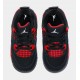 Air Jordan 4 Red Thunder Niño Pequeño Zapatillas Lifestyle (Negro/Rojo) Límite de una por cliente
