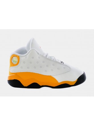 Air Jordan 13 Del Sol Infant Toddler Lifestyle Shoes (White/Yellow) Envío gratuito