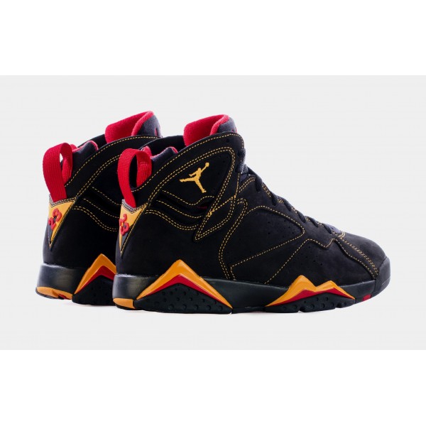 Air Jordan 7 Retro Citrus Mens Lifestyle Shoes (Negro) Envío gratuito