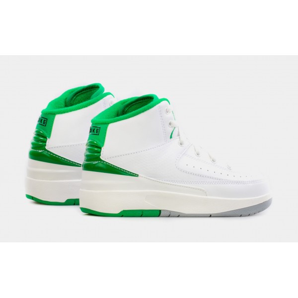 Air Jordan 2 Retro Lucky Verde Preescolar Lifestyle Zapatos (Blanco / Verde) Envío gratuito