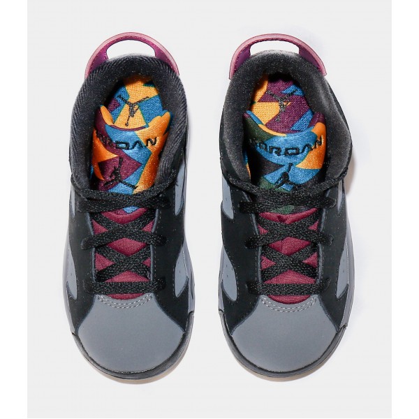 Zapatillas Air Jordan 6 Retro Burdeos para niño pequeño (Negro/Gris claro/Gris oscuro/Burdeos) Limitado a uno por cliente