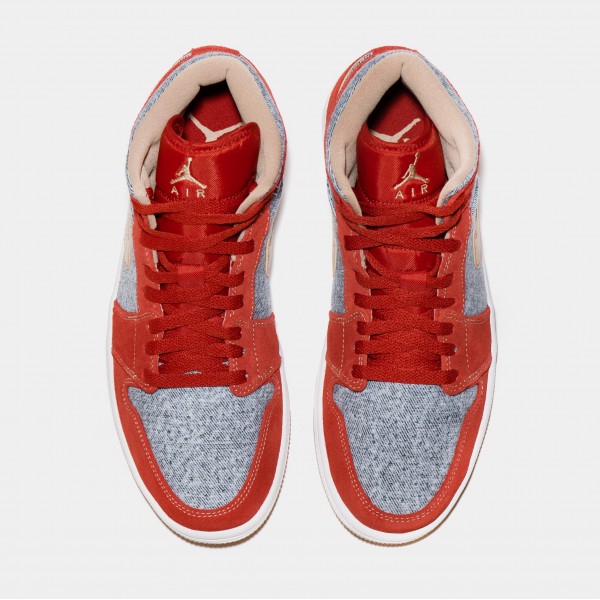 Zapatillas Air Jordan 1 Mid Denim Estilo de Vida para Hombre (Rojo/Azul Denim) Límite de una por cliente