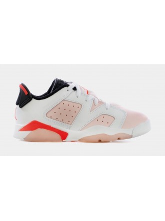 Air Jordan 6 Low Atmosphere Preescolar Lifestyle Zapatos (Blanco/Rosa) Envío gratuito