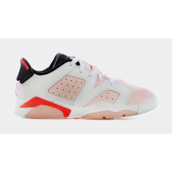 Air Jordan 6 Low Atmosphere Preescolar Lifestyle Zapatos (Blanco/Rosa) Envío gratuito