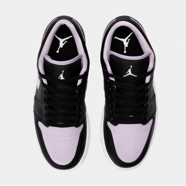 Air Jordan 1 Retro Negro Hielo Lila Mens Lifestyle Zapatos (Negro / Púrpura) Envío gratuito