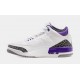 Air Jordan 3 Dark Iris Mens Lifestyle Shoes (White/Purple) Envío gratuito