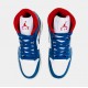 Zapatillas Air Jordan 1 Retro Mid French Blue, Estilo de Vida, Mujer (Azul Marino/Rojo)