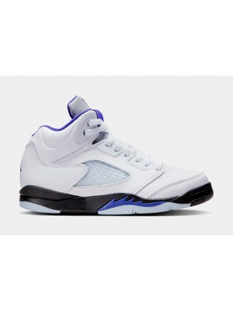 Air Jordan 5 Retro Concord Preescolar Lifestyle Zapatos (Blanco/Azul) Envío gratuito