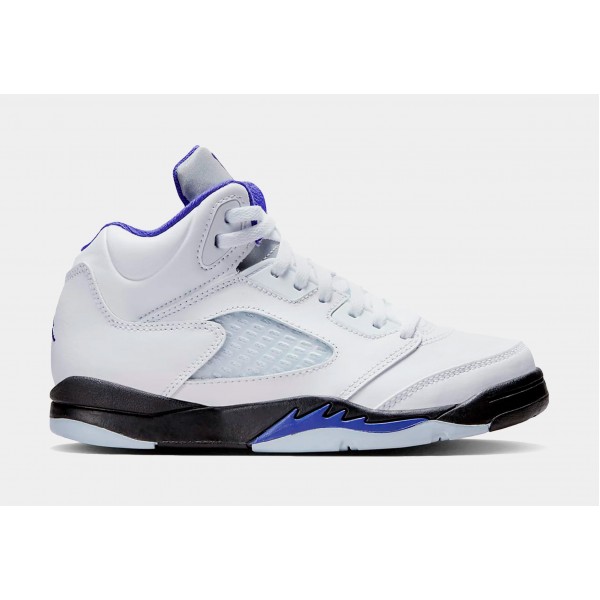 Air Jordan 5 Retro Concord Preescolar Lifestyle Zapatos (Blanco/Azul) Envío gratuito