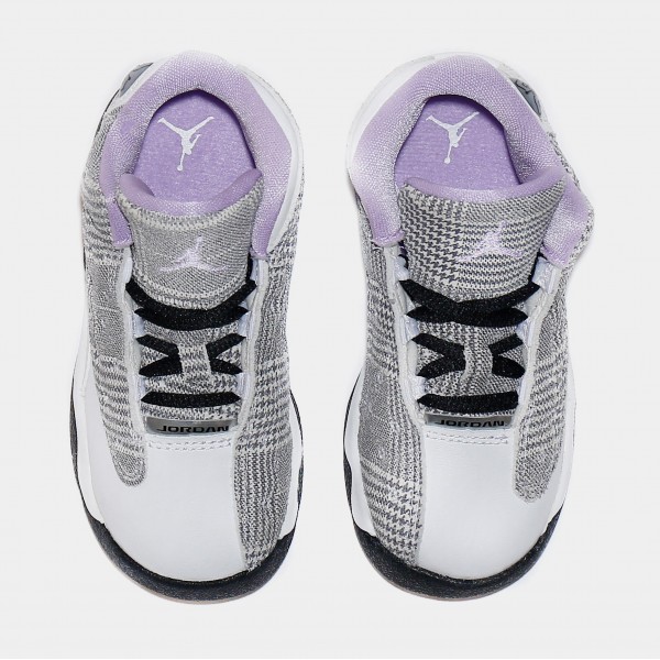 Air Jordan 13 Houndstooth Toddler Lifestyle Shoe (Gris/Negro/Morado)