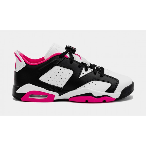 Air Jordan 6 Retro Low Fierce Pink Grade School Lifestyle Zapatos (Negro/Rosa)