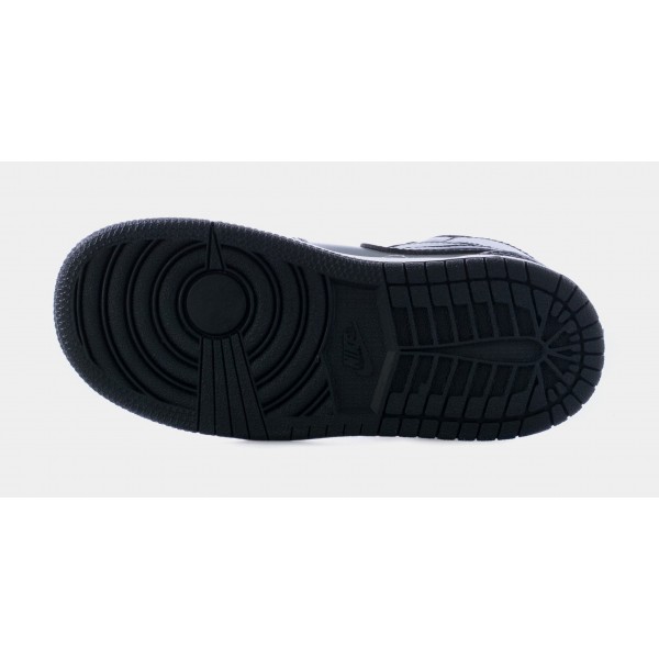 Zapatillas Air Jordan1 Mid Estilo de Vida Infantil (Negro/Gris)