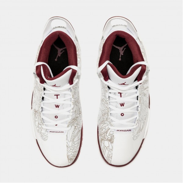 Zapatillas de Baloncesto Air Jordan Dub Zero para Hombre (Blancas/Rojas)