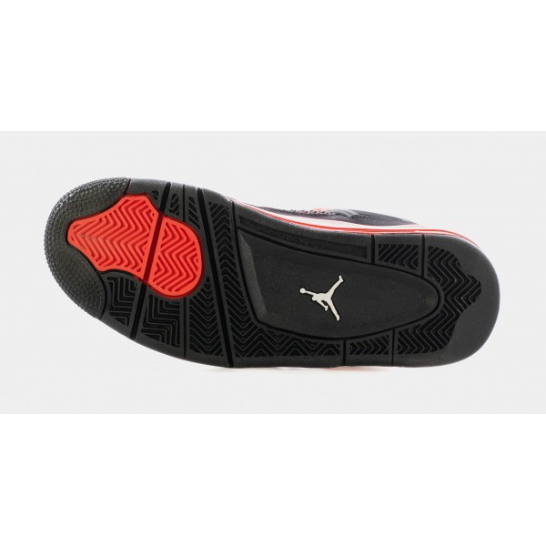 Zapatillas Air Jordan 4 Retro Red Thunder Grade School Lifestyle (Negro/Rojo) Límite de una por cliente