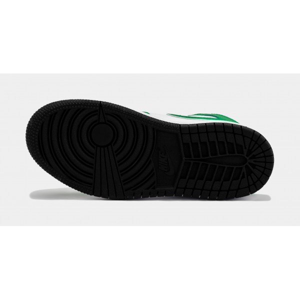 Zapatillas Air Jordan 1 Retro Mid Estilo de Vida preescolar (Verde/Blanco)