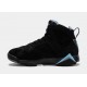 Air Jordan 7 Retro Chambray Mens Lifestyle Zapatos (Negro/Azul)