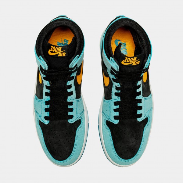 Air Jordan 1 Retro High Zoom CMFT 2 Bleached Aqua Mens Lifestyle Shoes (Blue/Black) Envío gratuito