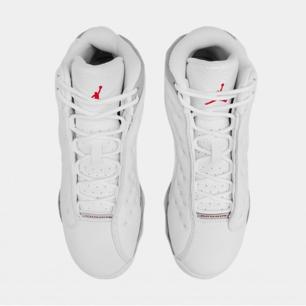 Air Jordan 13 Retro Wolf Grey Grade Escuela de estilo de vida Zapatos (Blanco / Gris) Envío gratuito