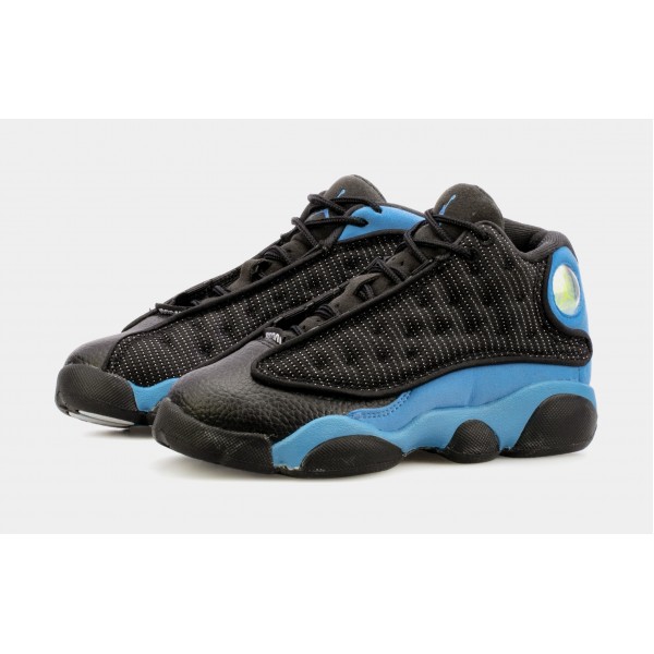 Air Jordan 13 Retro Universidad Azul Preescolar Lifestyle Zapatos (Negro / Azul)