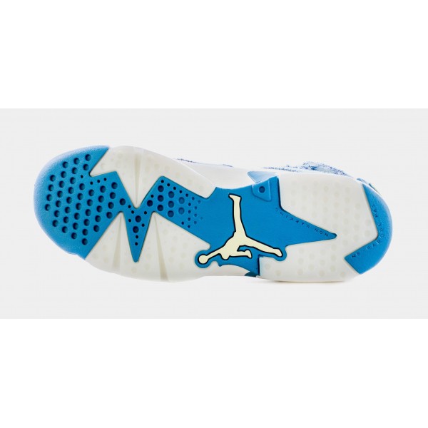 Air Jordan 6 Retro Washed Denim Escuela Primaria Lifestyle Zapatos (Azul / Blanco) Envío gratuito