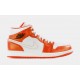 Zapatillas Air Jordan 1 Mid Electro Orange Estilo de Vida para Hombre (Blanco/Naranja) Envío gratuito