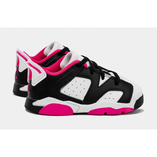 Air Jordan 6 Retro Low Fierce Pink Infantil Lifestyle Zapatos (Negro / Rosa Feroz)