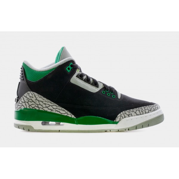 Zapatillas Air Jordan 3 Verde Pino, Estilo de Vida, Hombre (Negro/Verde Pino/Gris Cemento/Blanco) Límite de una por cliente