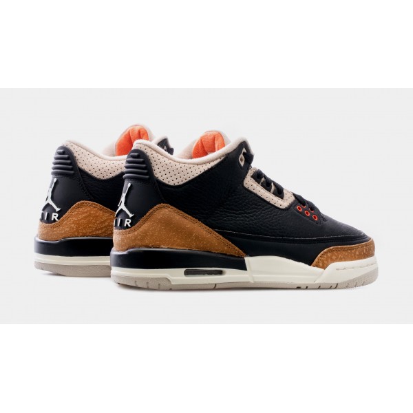 Air Jordan 3 Retro Desert Elephant Grade School Lifestyle Shoes (Brown/Black) Envío gratuito