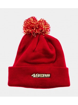 47 Brand 49ERS Pom-Pom Beanie (Rojo)