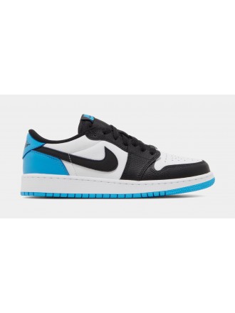 Air Jordan 1 Retro OG Powder Blue Grade School Lifestyle Zapatos (Azul / Negro)