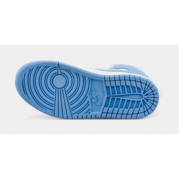 Zapatillas Air Jordan 1 Mid Lifestyle, Preescolar (Azul/Blanco)