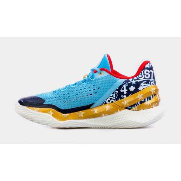 Curry 2 Low Flotro All Star Zapatillas de Baloncesto para Hombre (Azul/Amarillo) Envío gratuito