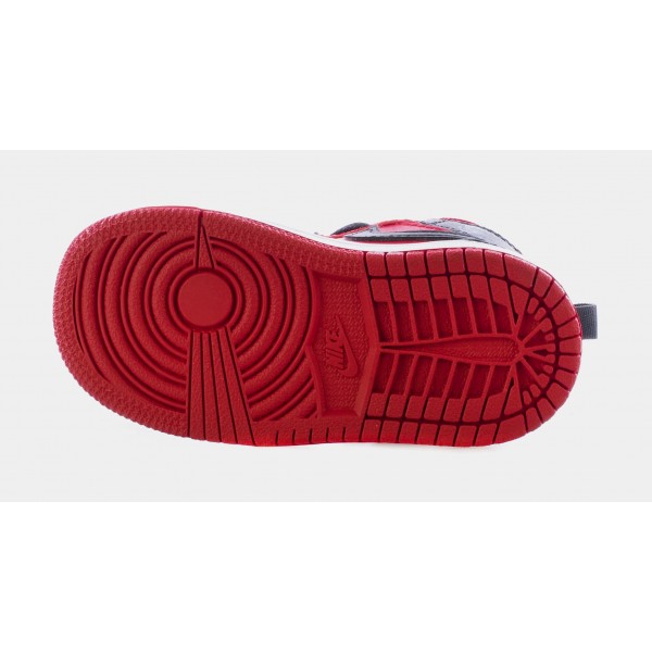 Zapatillas Air Jordan 1 Mid, estilo de vida, niño pequeño (Rojo/Negro)