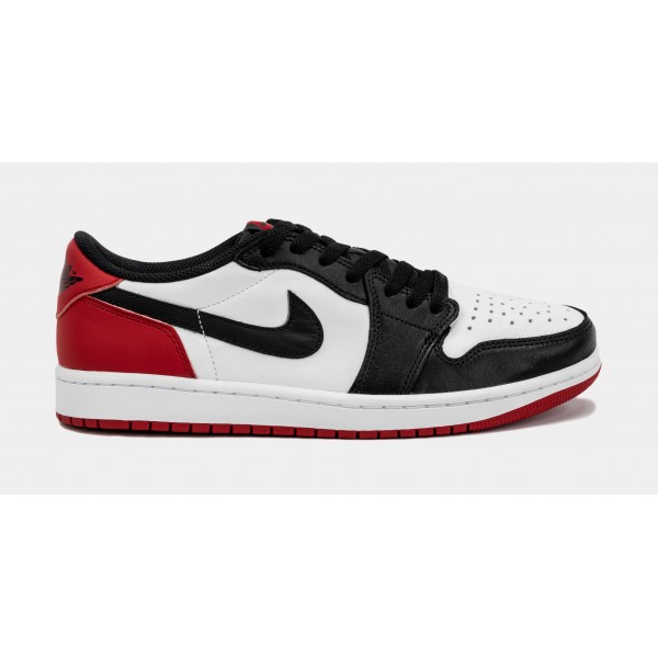 Air Jordan 1 Retro Low OG Black Toe Zapatillas Lifestyle para hombre (Negro/Rojo) Límite de una por cliente