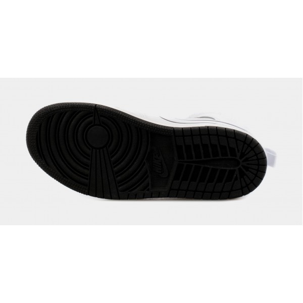 Zapatillas Air Jordan 1 Retro Mid Estilo de Vida Preescolar (Blancas)
