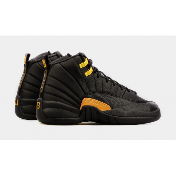 Air Jordan 12 Retro Black Taxi Grade School Lifestyle Shoes (Negro) Envío gratuito