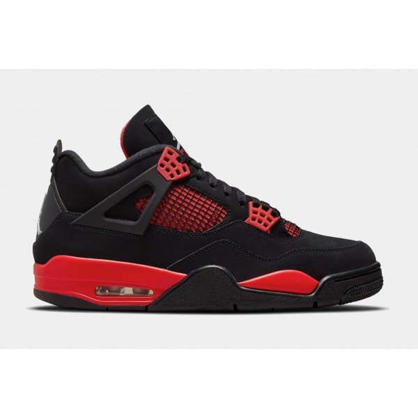 Air Jordan 4 Retro Red Thunder Zapatillas Lifestyle para Hombre (Negro/Rojo) Límite de una por cliente