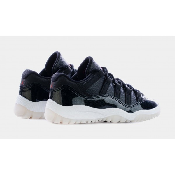 Air Jordan 11 Low 72-10 Preescolar Lifestyle Zapatos (Negro)