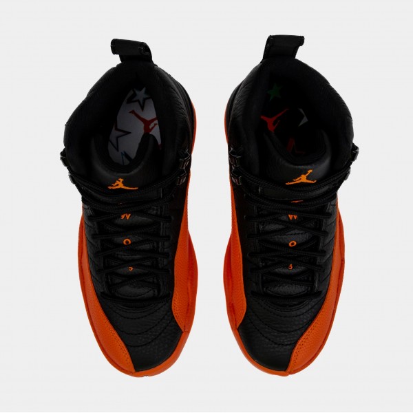 Air Jordan 12 Retro Naranja Brillante Mujer Lifestyle Zapatos (Negro / Naranja)