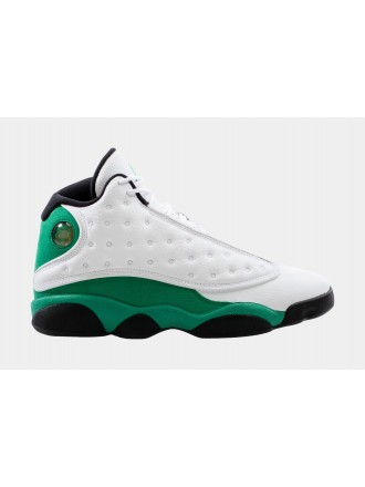 Air Jordan Retro 13 Lucky Green Mens Lifestyle Shoe (Blanco/Verde/Negro) Envío gratuito