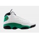 Air Jordan Retro 13 Lucky Green Mens Lifestyle Shoe (Blanco/Verde/Negro) Envío gratuito