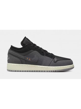 Air Jordan 1 Low SE Craft Inside Out Mens Lifestyle Shoes (Black/Grey) Envío gratuito