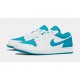 Air Jordan 1 Retro Low Aquatone Mens Lifestyle Shoes (White/Blue)