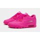 Air Max 90 zapatos de la escuela primaria de estilo de vida (rosa)