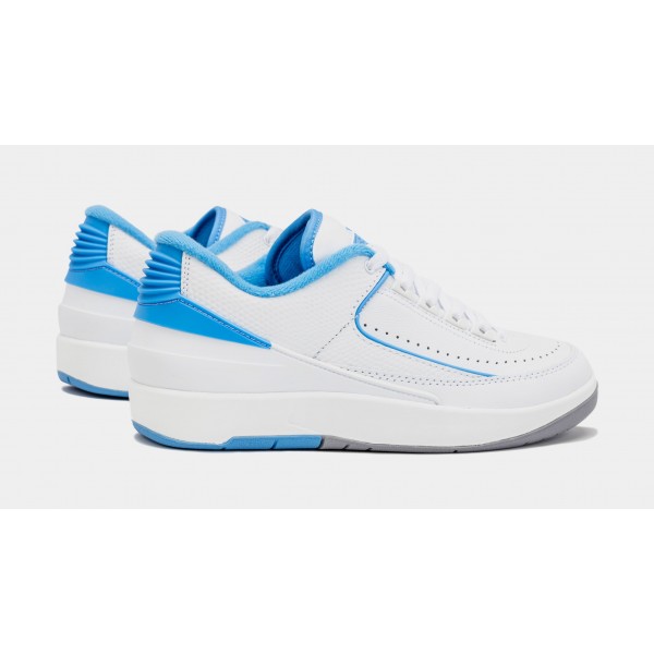 Air Jordan 2 Retro Low University Blue Grade School Lifestyle Shoes (White/Blue) Envío gratuito