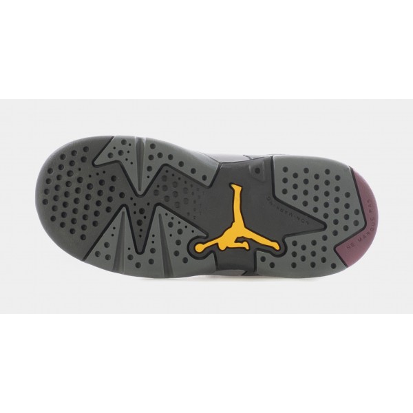 Zapatillas Air Jordan 6 Retro Burdeos para niño pequeño (Negro/Gris claro/Gris oscuro/Burdeos) Limitado a uno por cliente